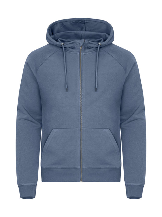 Clique Miami PRO Hoody Full Zip Stahlblau, Vorderansicht