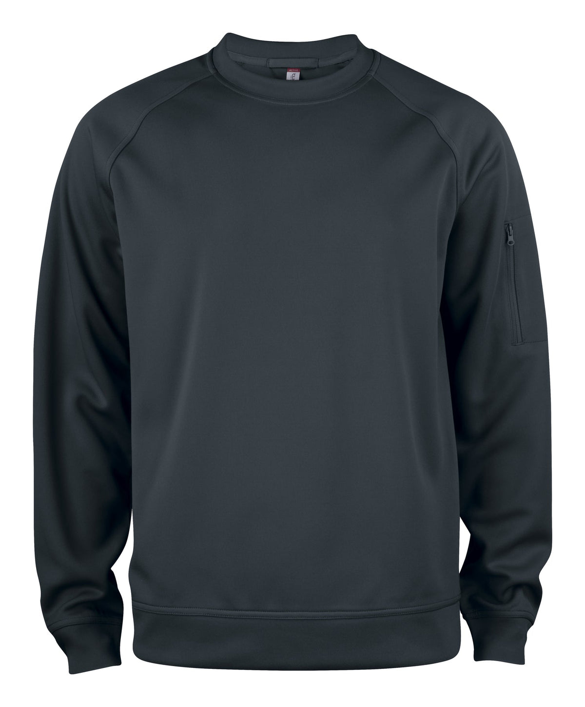 Clique Basic Active Roundneck Schwarz, Vorderansicht