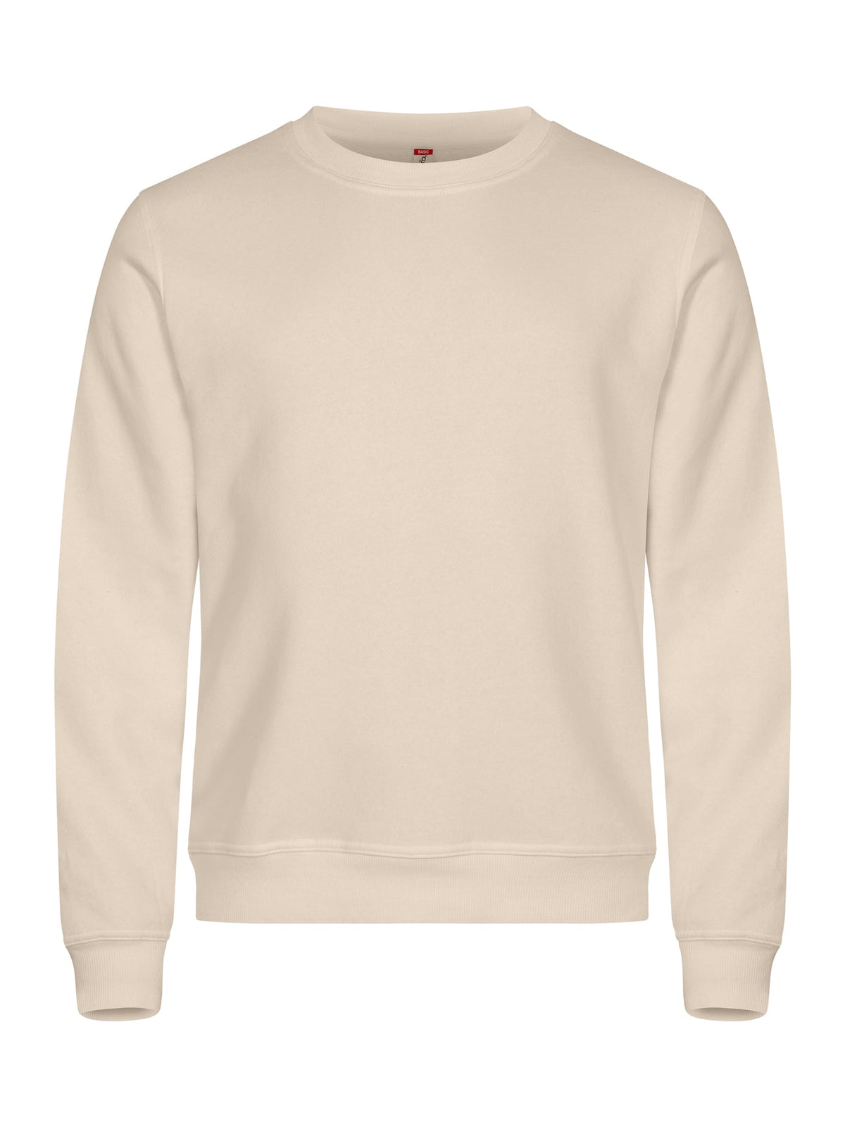 Clique Basic Roundneck Hellbeige, Vorderansicht
