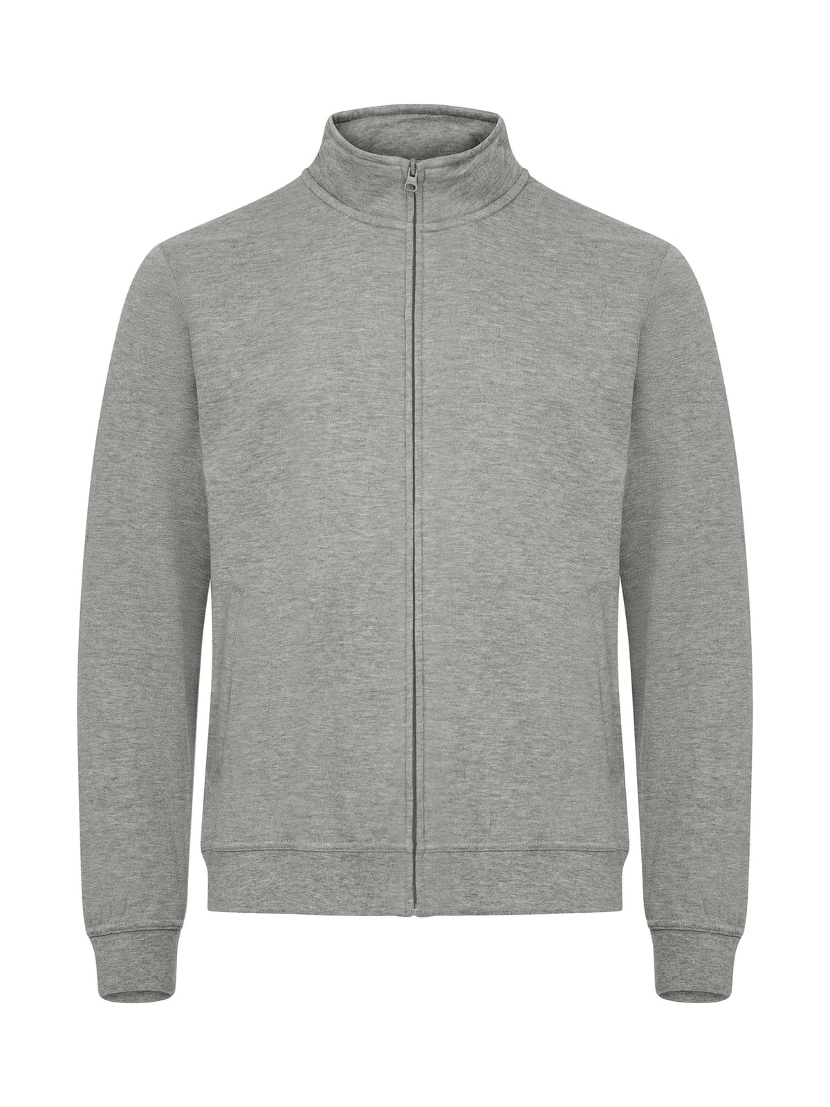 Clique Basic Cardigan Sweatjacke Graumeliert, Vorderansicht