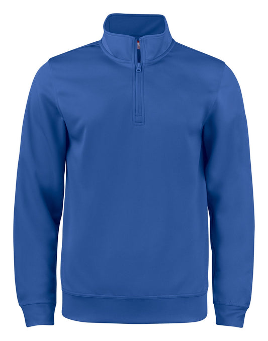 Clique Basic Active Half Zip Kinder Royal Blau, Vorderansicht