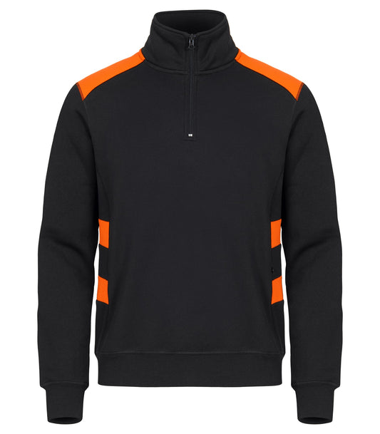 Clique Ambition Half Zip HV Orange, Vorderansicht