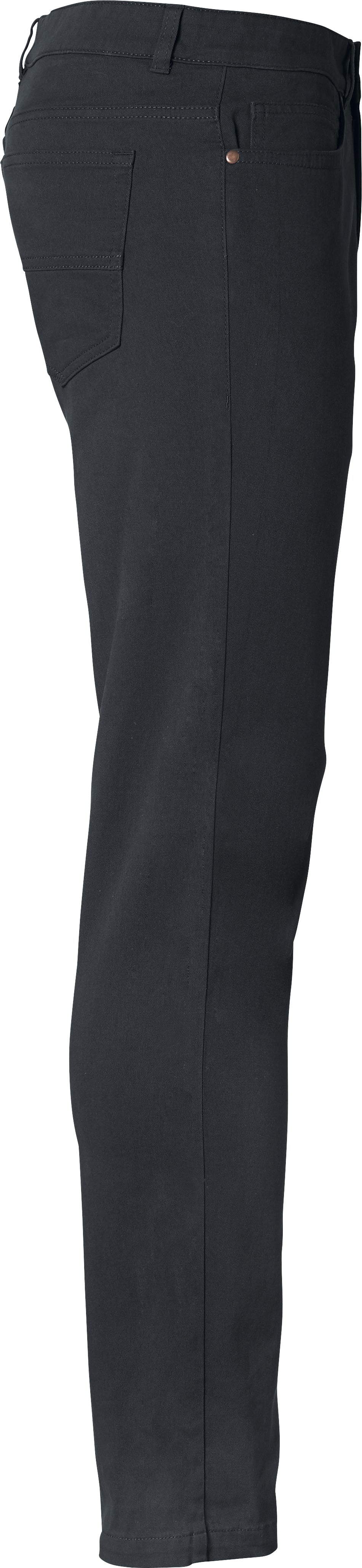 Clique 5-Pocket Stretch Schwarz, Seitenansicht rechts