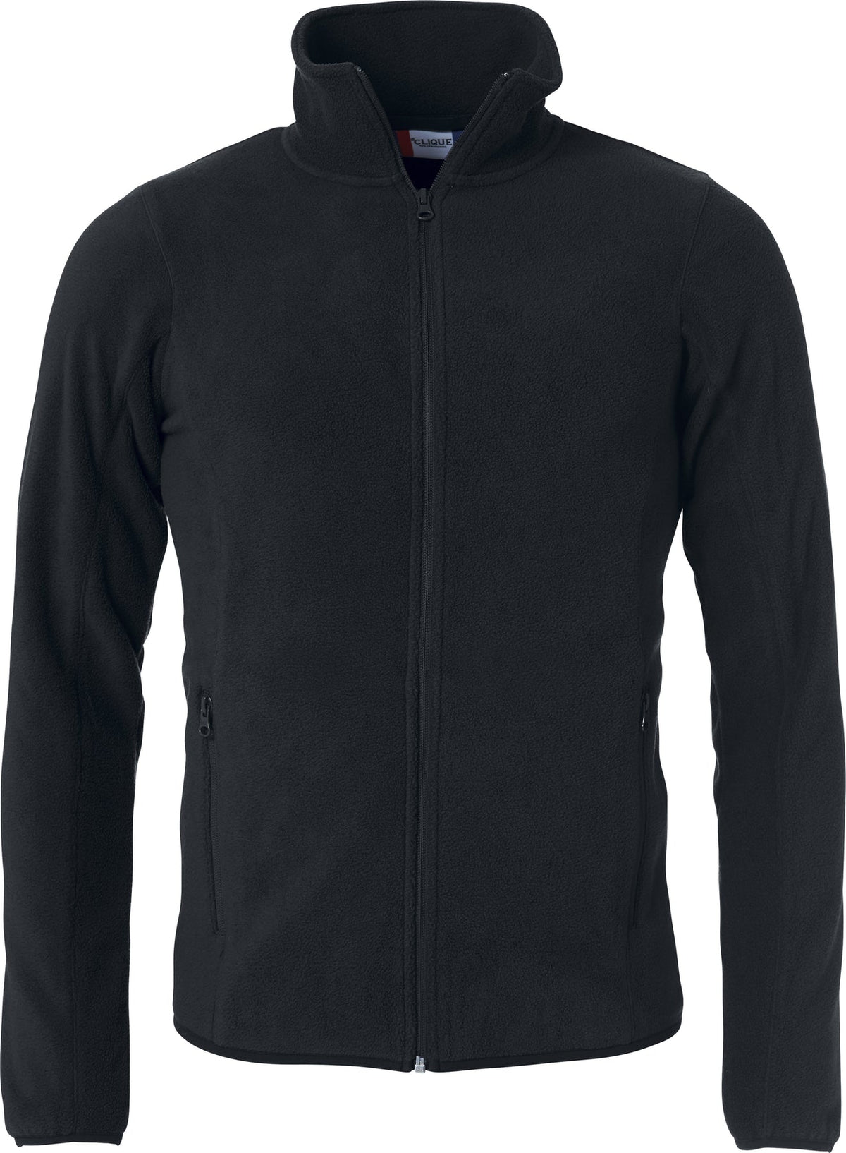Clique Basic Polar Fleece Jacke Schwarz, Vorderansicht