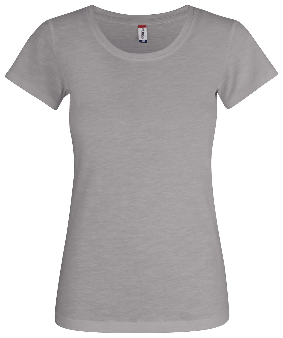 Clique Slub-T Women Grau, Vorderansicht