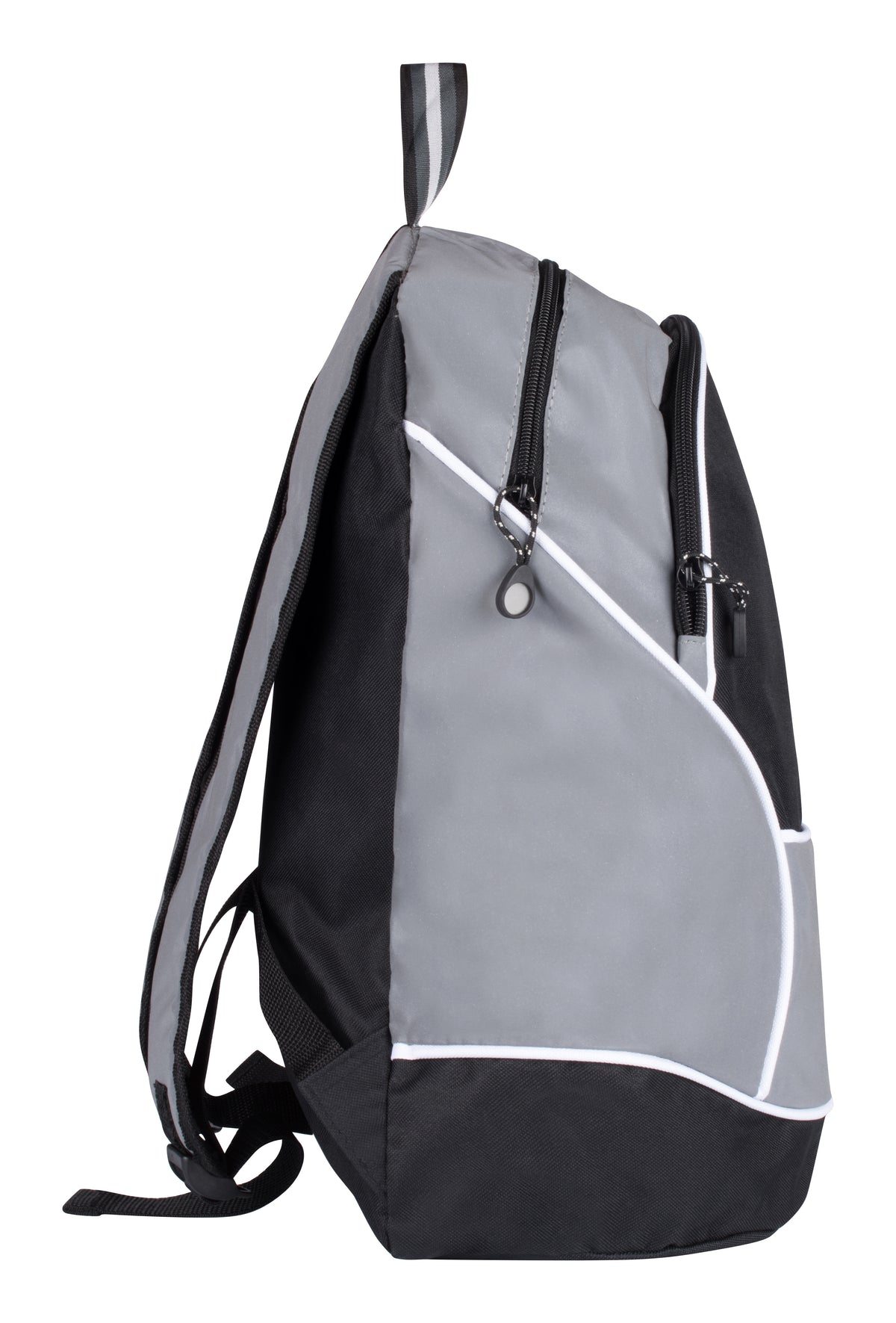 Clique Basic Backpack Reflective Grau reflektierend, Seitenansicht rechts