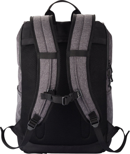 Clique Roll-Up Backpack Anthrazitmeliert, Rückansicht