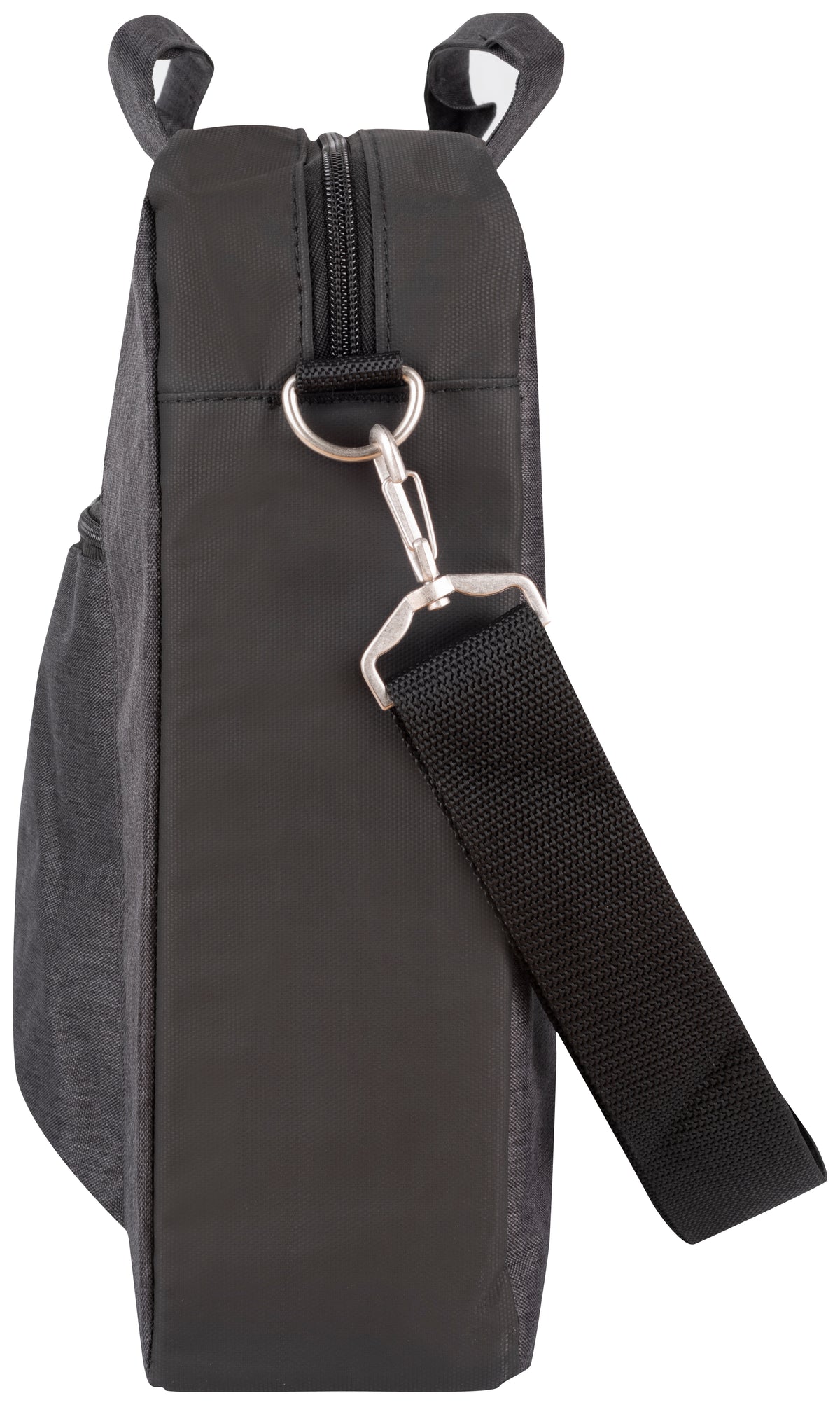 Clique Prestige Briefcase Anthrazitmeliert, Seitenansicht rechts