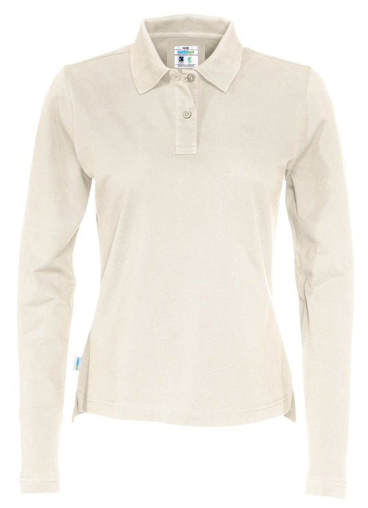 Cottover Pique Long Sleeve Lady Eierschale, Vorderansicht