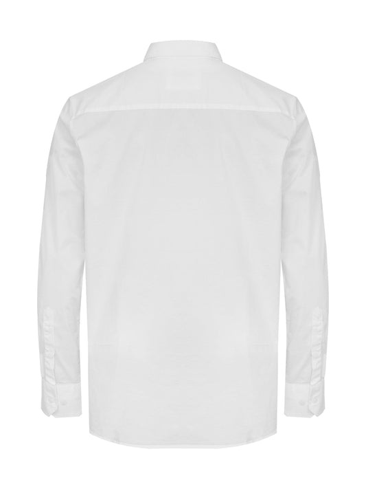Cottover Poplin Comfort Man Weiss, Rückansicht