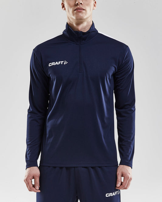 Craft Progress Halfzip LS Tee Herren in Navy, Detailansicht