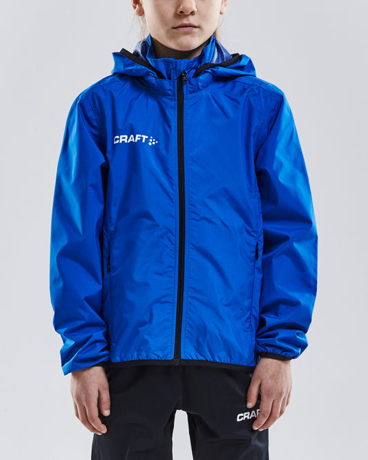 Craft Jacket Rain Junior in Royalblau, Detailansicht