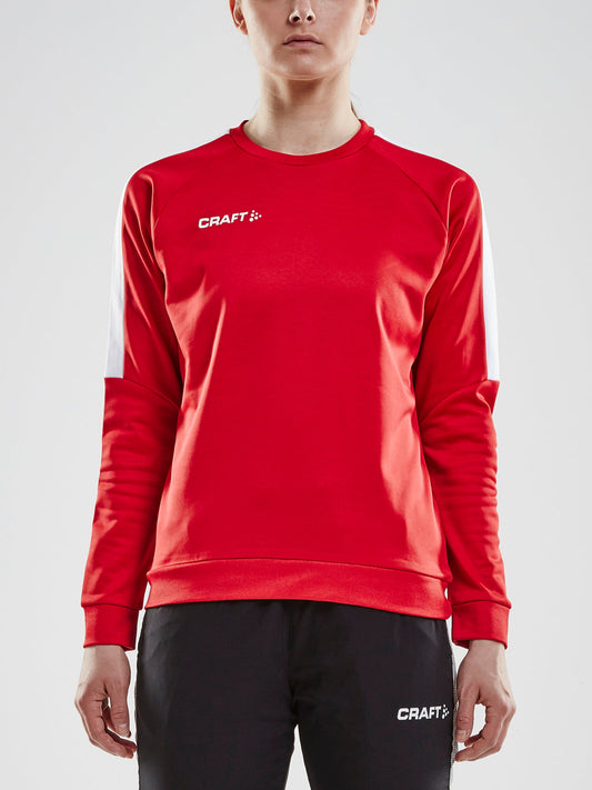 Craft Progress R-Neck Sweater Damen in Rot/Weiss, Detailansicht