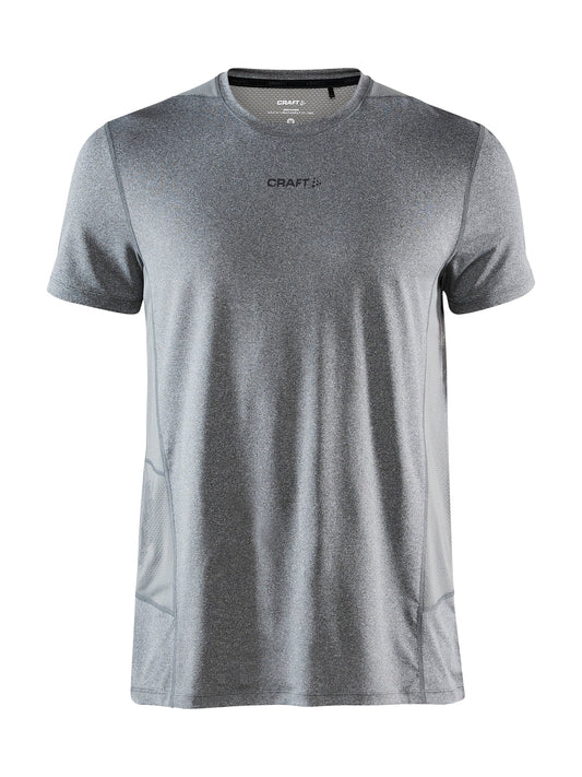 Craft ADV Essence SS Tee Herren in Dunkelgrau meliert, Vorderansicht