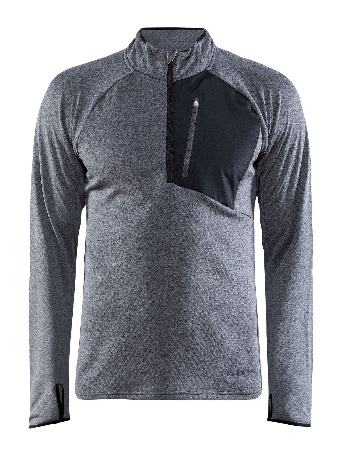 Craft CORE Trim Thermal Midlayer Herren in Dunkelgrau meliert, Vorderansicht