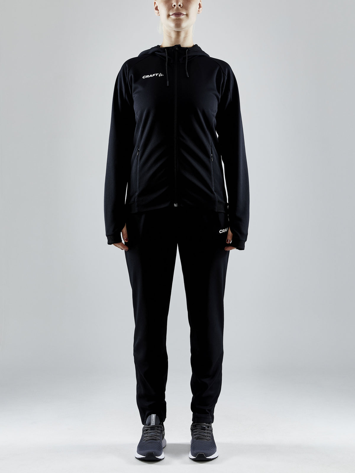 Craft Evolve Hood Jacket Damen in Schwarz, Detailansicht