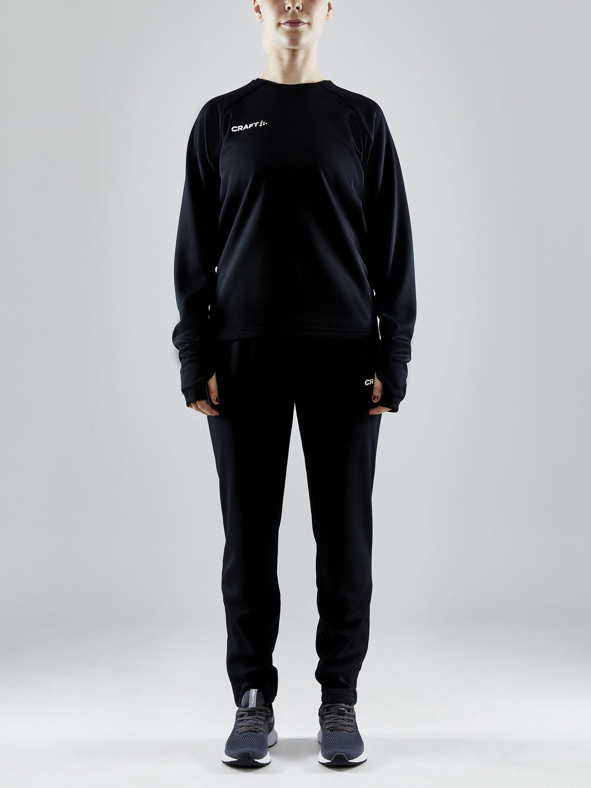 Craft Evolve Crew Neck Damen in Schwarz, Detailansicht
