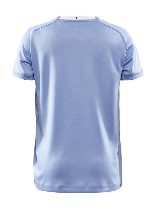 Craft Progress 2.0 Stripe Jersey Junior in Hellblau/Weiss, Rückansicht