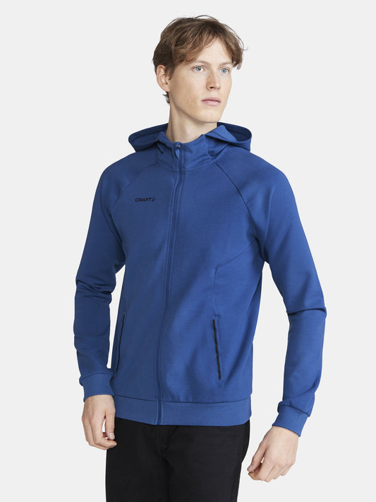 Craft CORE Soul Full Zip Hood Herren in Kobaltblau, Detailansicht