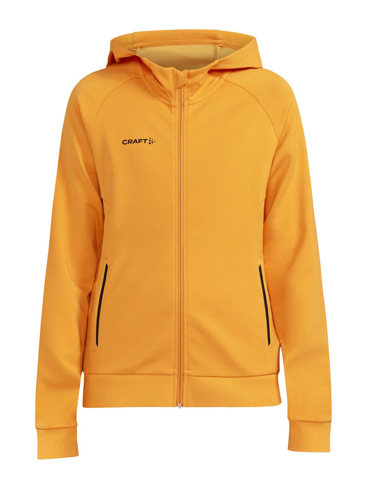 Craft CORE Soul Full Zip Hood Damen in Orange, Vorderansicht