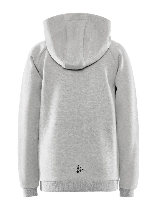 Craft CORE Soul Hood Sweatshirt Junior in Grau meliert, Rückansicht