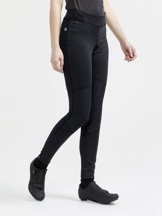Craft CORE Bike SubZ Wind Tights Damen in Schwarz/Schwarz, Detailansicht