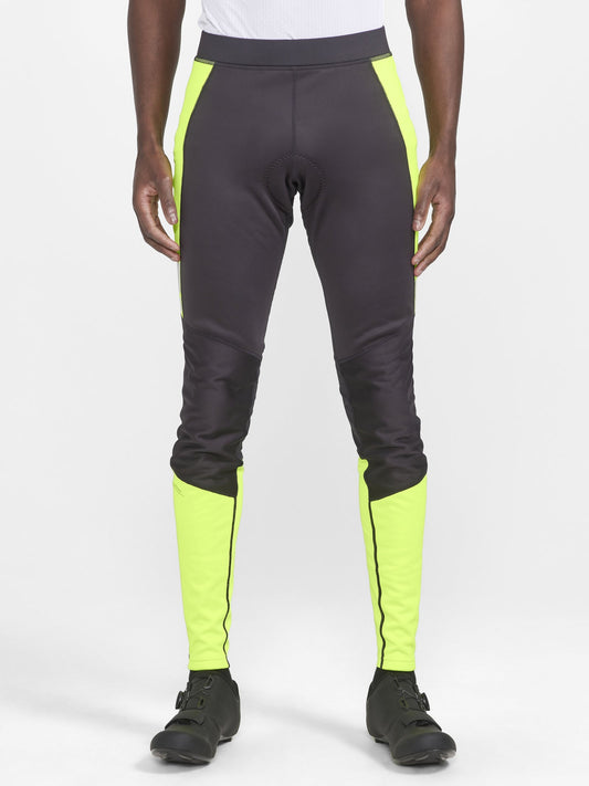 Craft CORE Bike SubZ Lumen Wind Tights Herren in Neongelb/Schiefergrau, Detailansicht