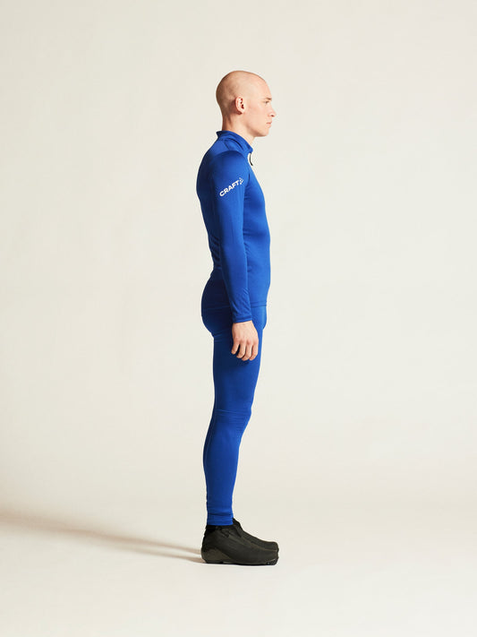 Craft ADV Nordic Ski Club Tights Herren in Kobaltblau/Weiss, Detailansicht
