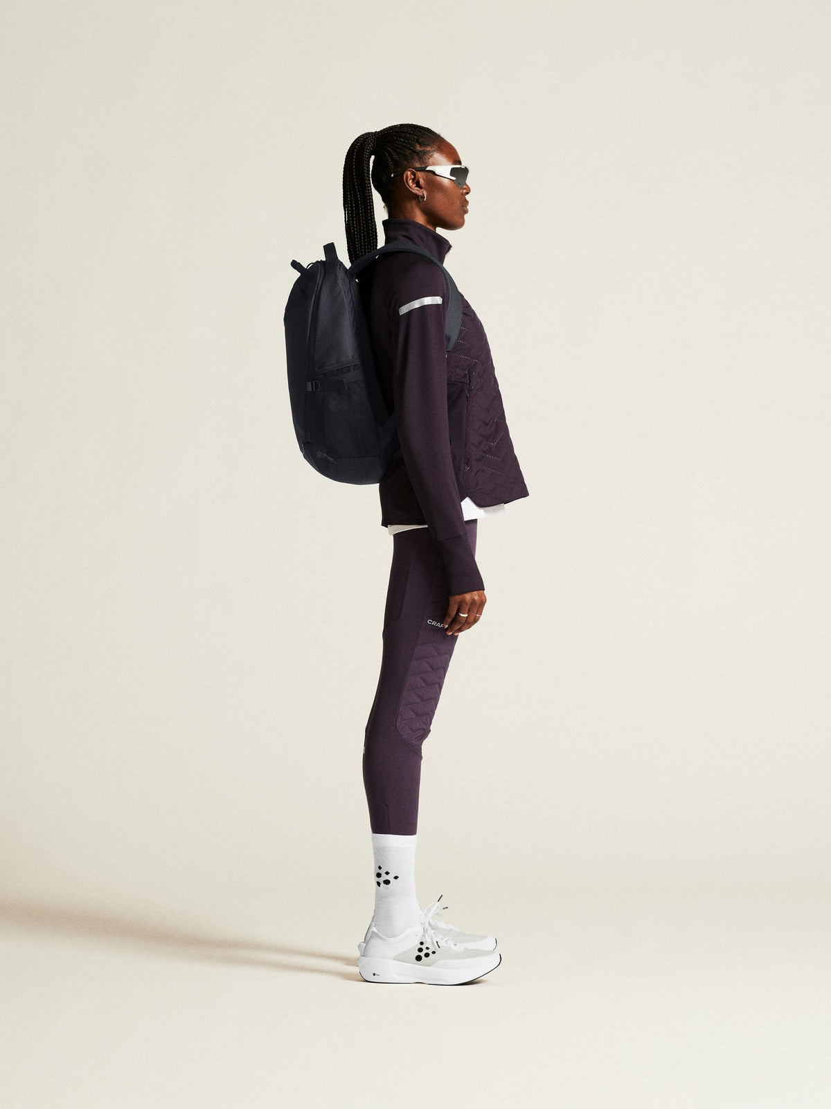 Craft ADV SubZ Tights 3 Damen in Violett, Detailansicht