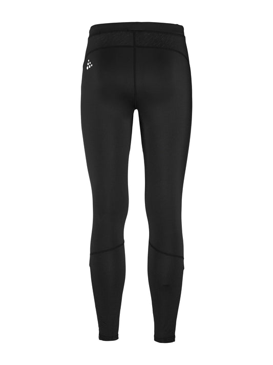 Craft Rush 2.0 Zip Tights Herren in Schwarz, Rückansicht