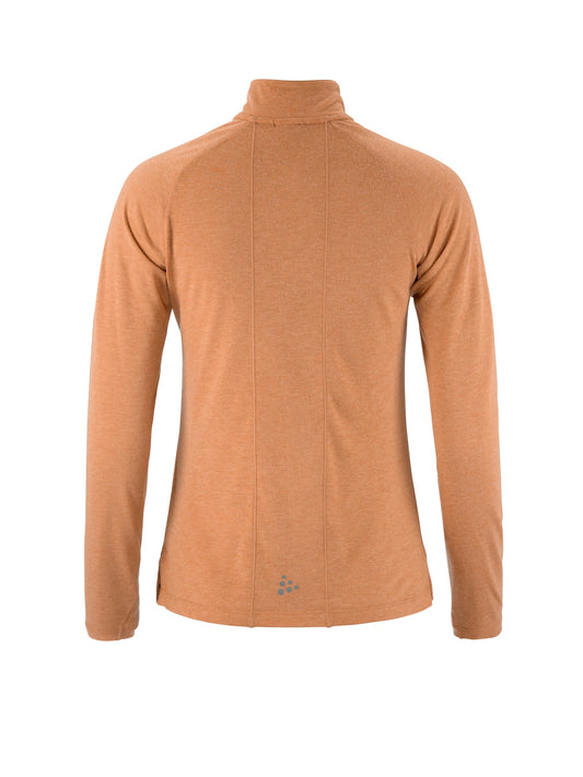 Craft Wool LS Tee Damen in Beige meliert, Rückansicht