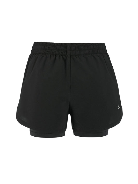 Craft ADV Essence 2-In-1 Shorts 2 Damen in Schwarz, Rückansicht