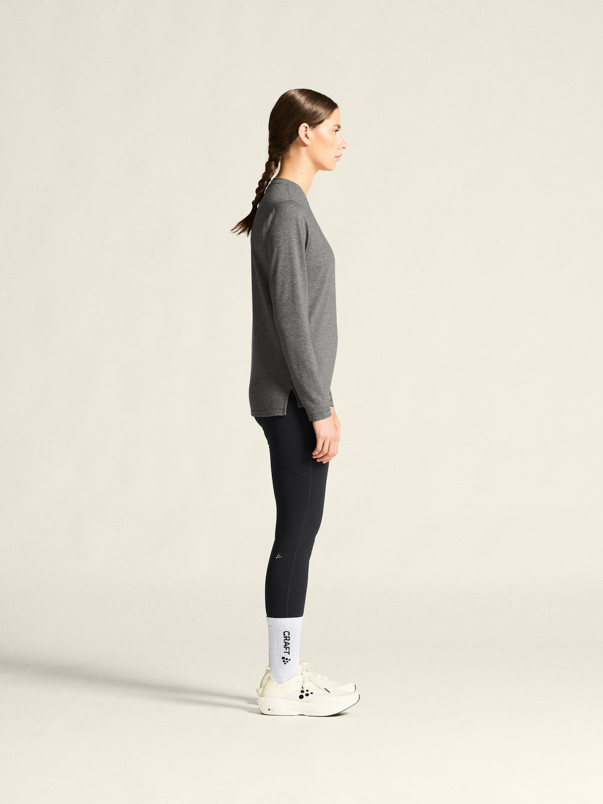 Craft Thermal Mesh CN Damen in Dunkelgrau meliert, Detailansicht