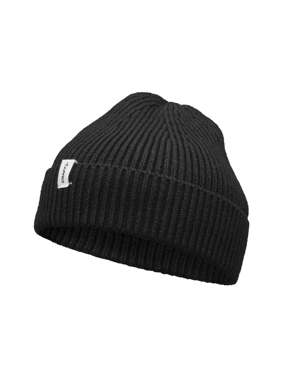 Craft Urban Rib Beanie in Schwarz, Vorderansicht