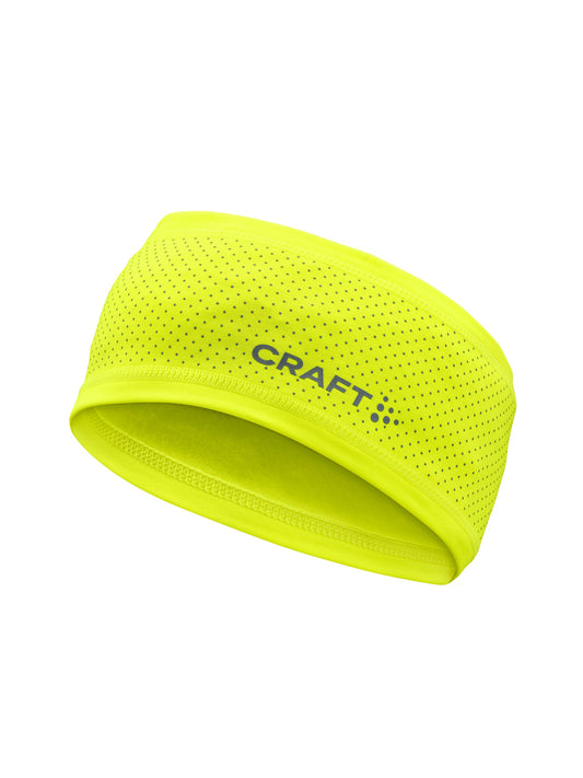 Craft Lumen Fleece Headband 2 in Neongelb, Vorderansicht