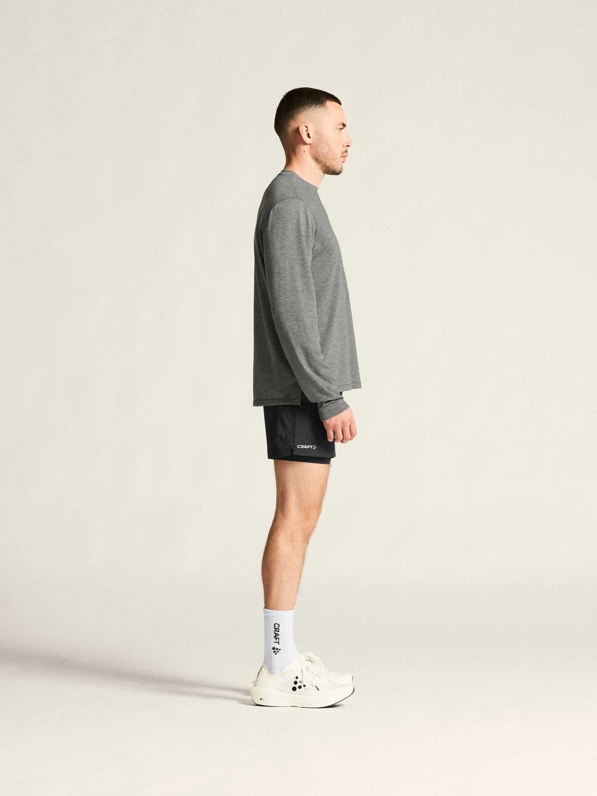 Craft Thermal Mesh CN Herren in Dunkelgrau meliert, Detailansicht