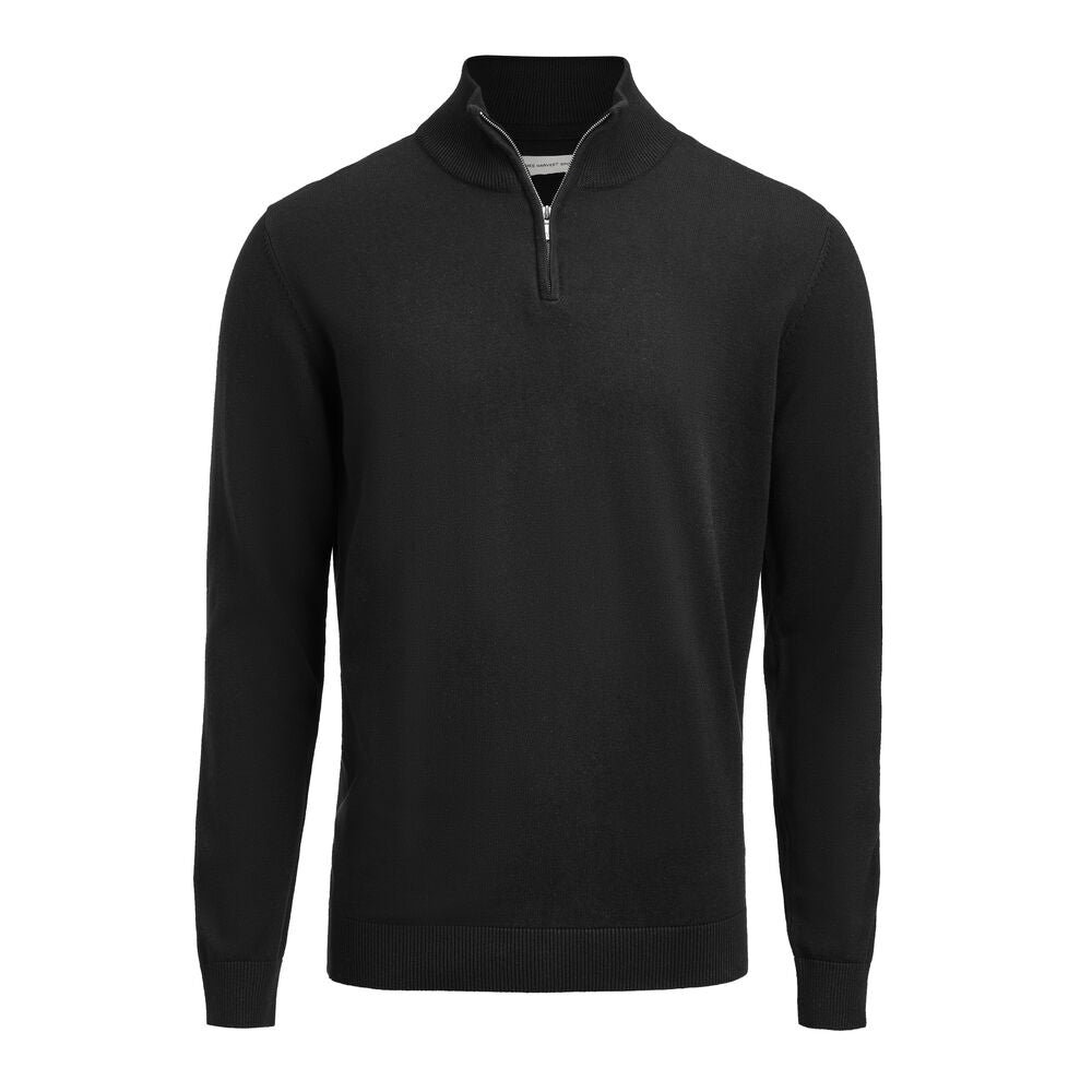 James Harvest Ashland Halfzip Schwarz, Vorderansicht