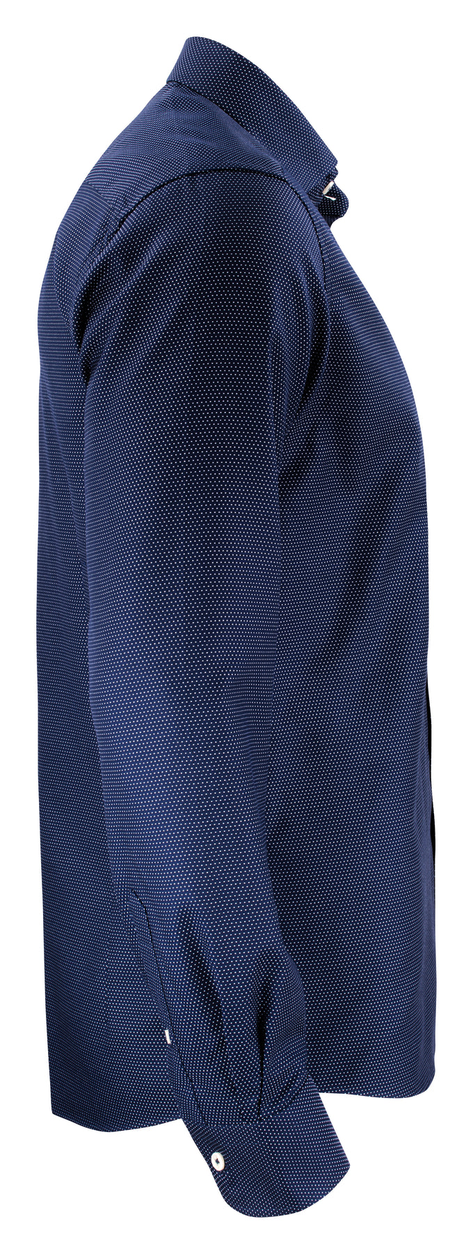 J.Harvest & Frost PB49 Jacquard Regular Marineblau/Weiss gepunktet, Seitenansicht rechts