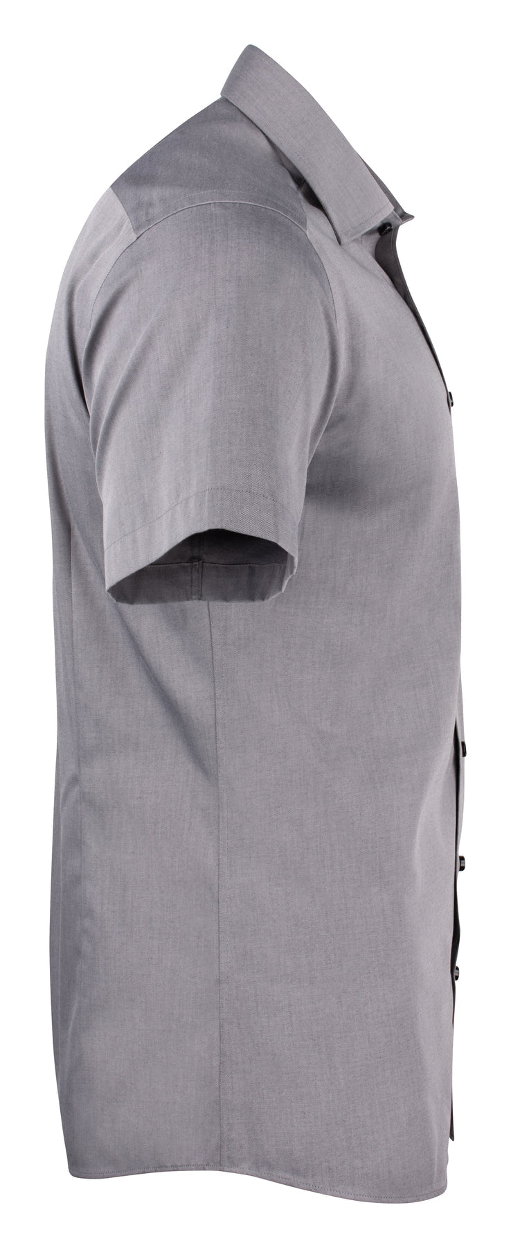 J.Harvest & Frost YB50 Twill S/S Regular Grau, Seitenansicht rechts