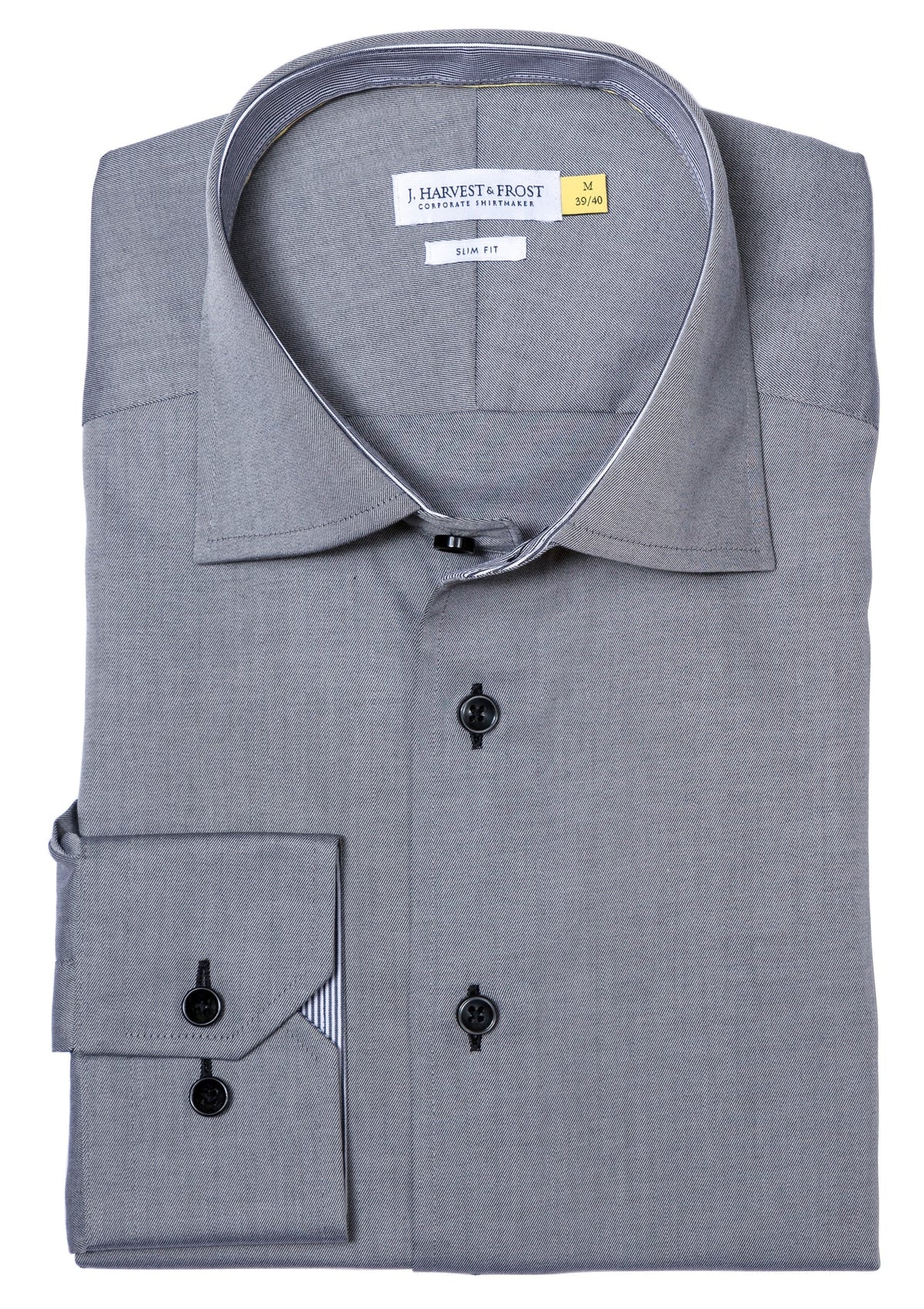 J.Harvest & Frost YB51 Twill Slim Grau/Schwarz, Detailansicht