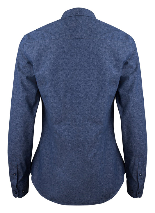 J.Harvest & Frost PB143 Twill Woman Indigo Paisley, Rückansicht