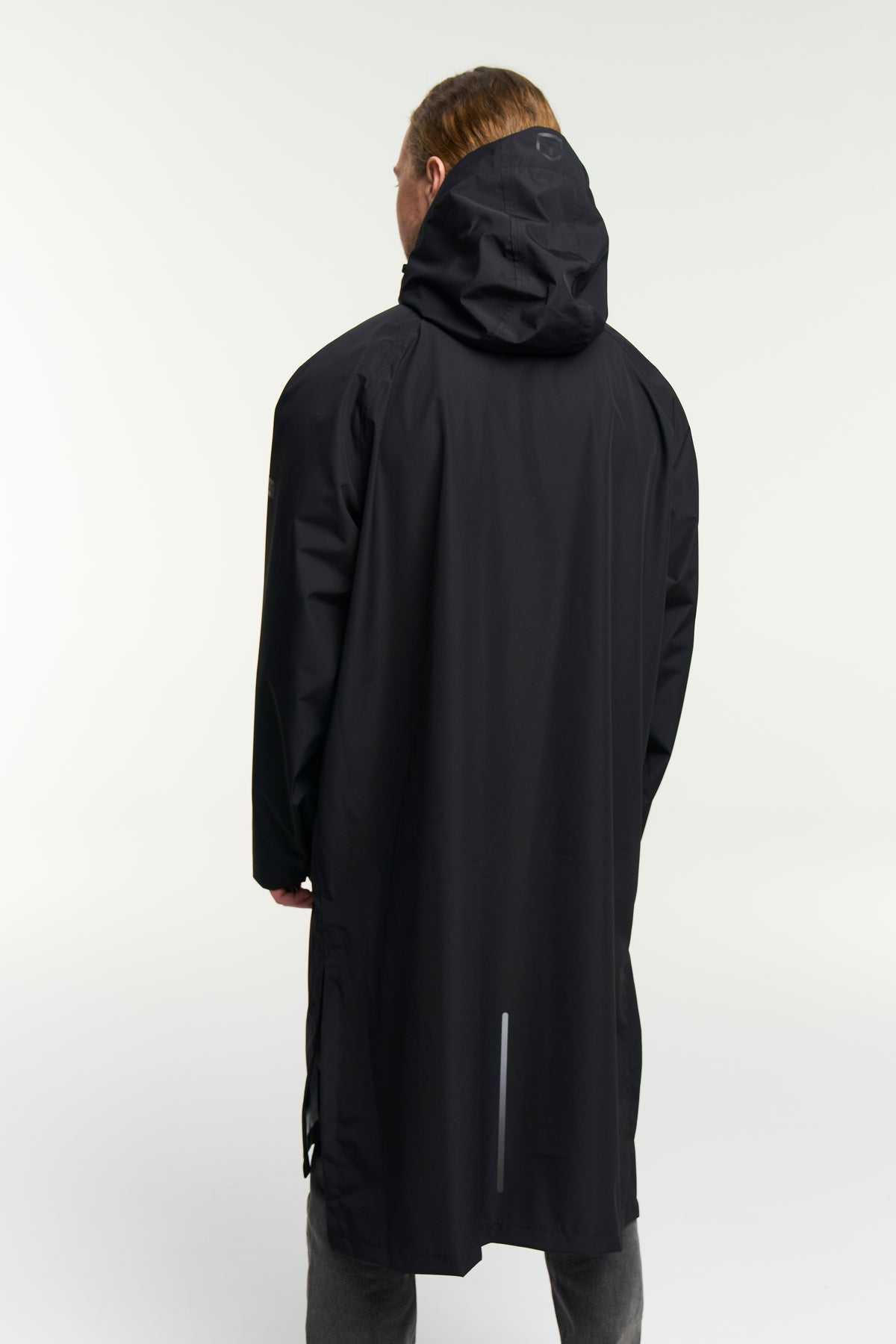 Tenson Drizzle Parka Unisex Schwarz, Rückansicht