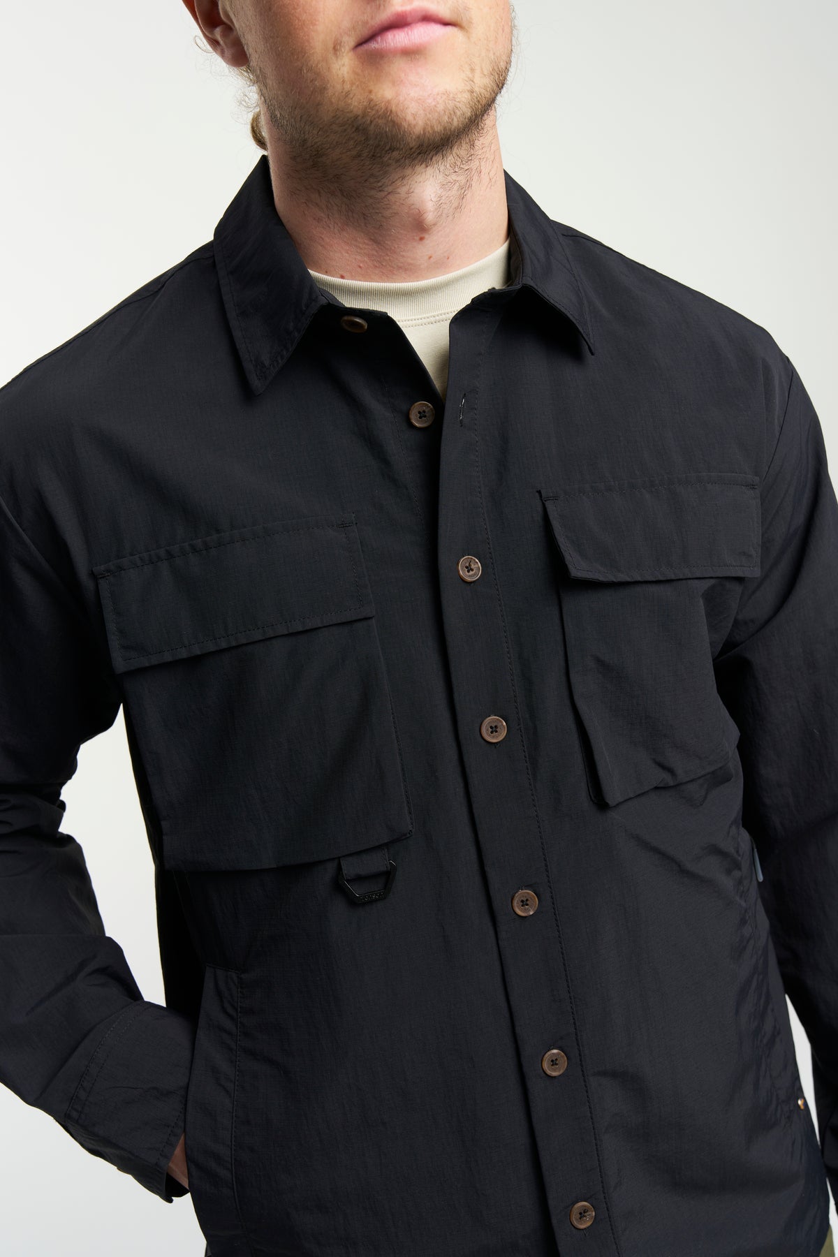 Tenson Camper Overshirt Men Schwarz, Produktansicht