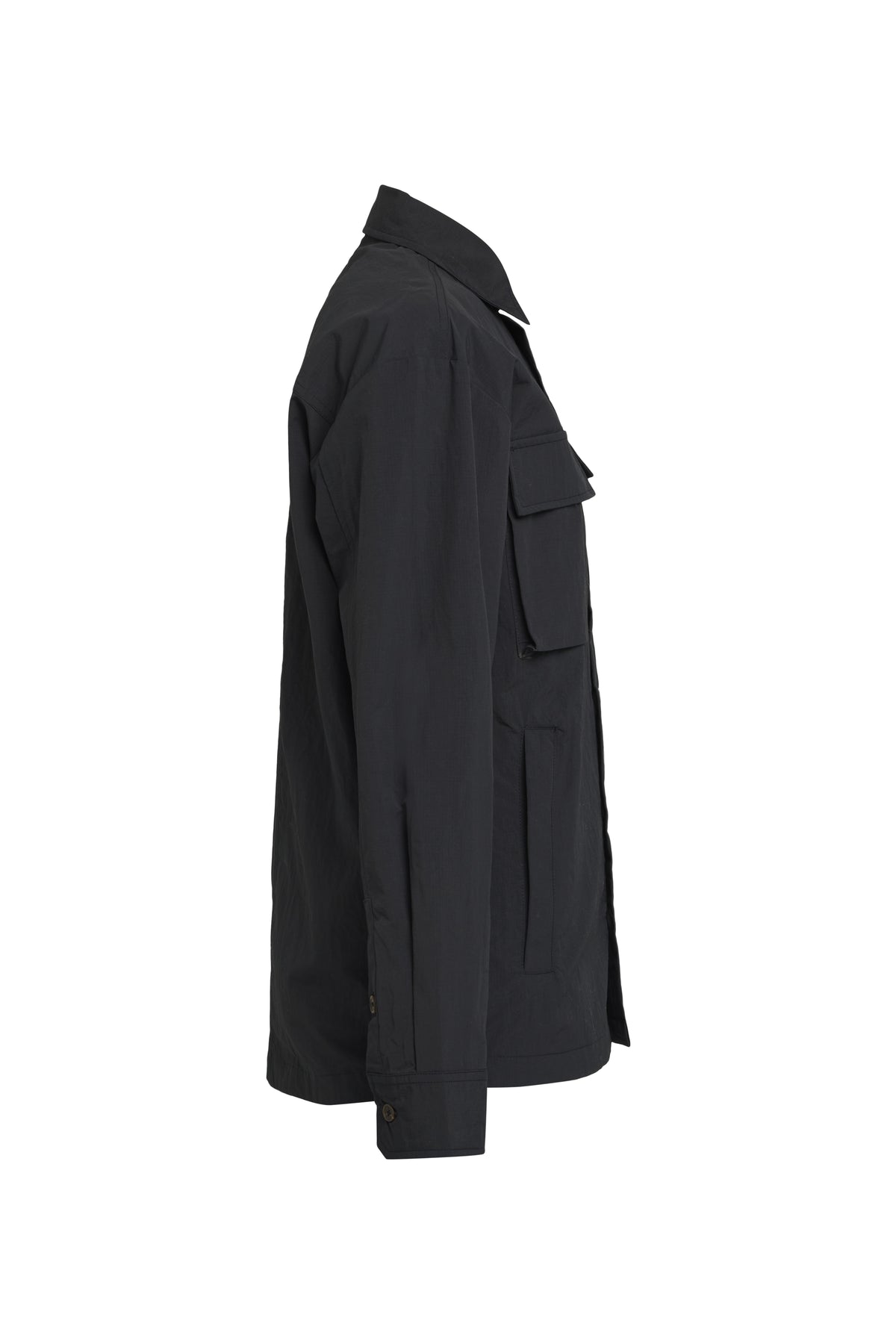 Tenson Authentic Overshirt Unisex Schwarz, Seitenansicht rechts