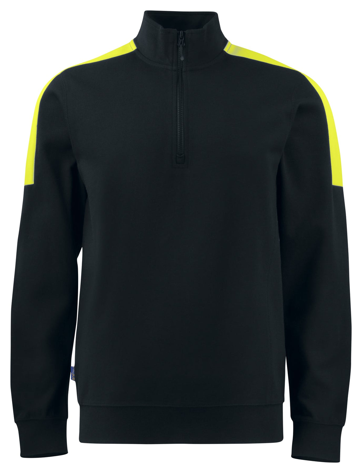 ProJob 2128 Sweatshirt Half Zip Schwarz/Gelb Vorderansicht