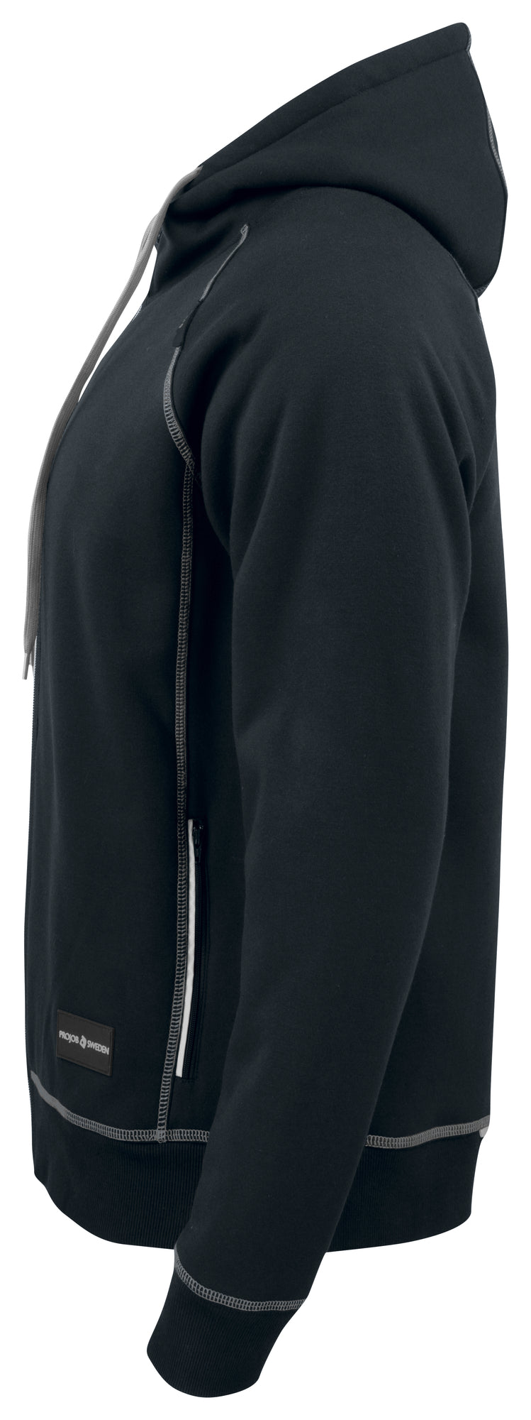 ProJob - 2130 Dickere Kapuzen Sweatshirt-Jacke mit Kontrastnähten