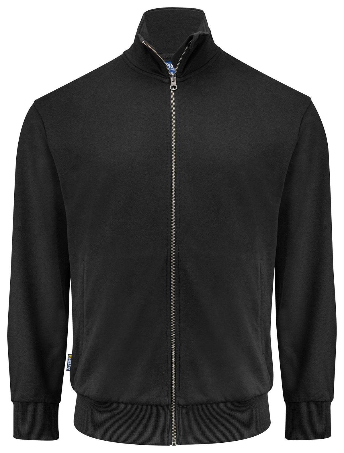 ProJob 2134 Sweatjacke Baumwolle Schwarz Vorderansicht