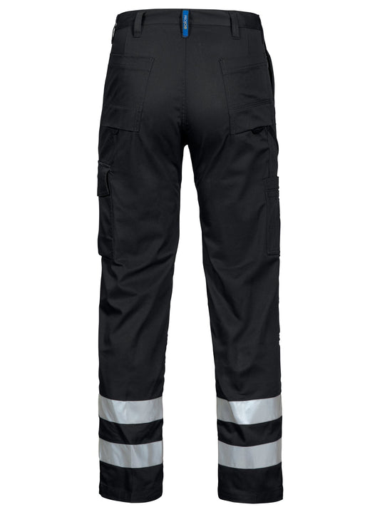 ProJob 2517 Arbeitshose mit Reflektoren Gerader Schnitt Schwarz, Rückansicht