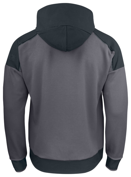 ProJob 3120 Kapuzenjacke mit Elastischen Softshell Elementen Grau, Rückansicht