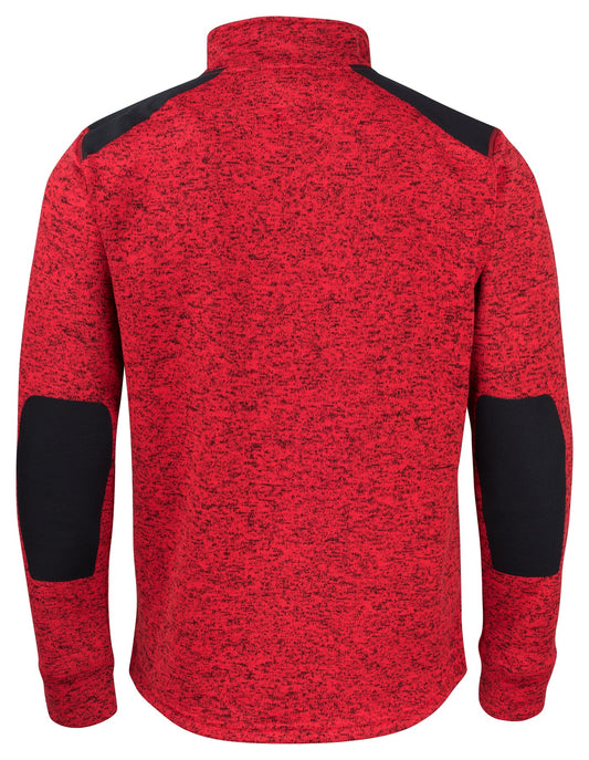 ProJob 3318 Fleece Jacke in Melange Optik Rot, Rückansicht